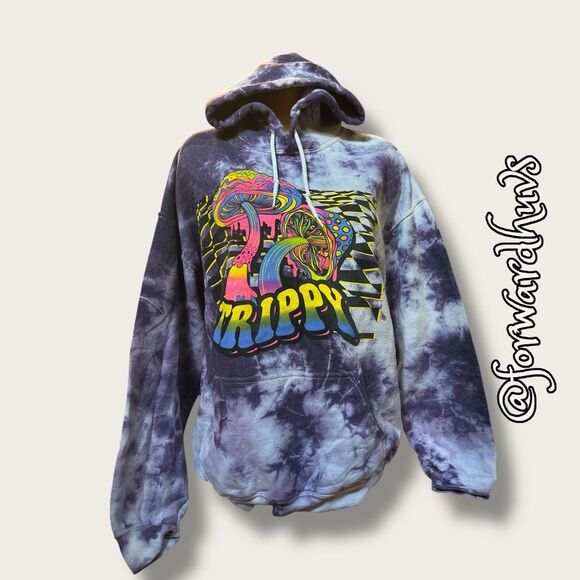 Y2K Style Retro Hippie Tie-Dye Hoodie – Estimated Size Large – No Tag - Picture 1 of 12